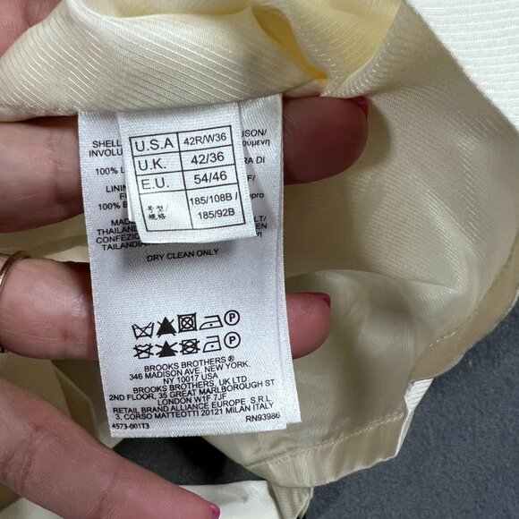 Brooks Brothers 1818 Linen Suit Vest Traditional Madison 42R/W36 - Picture 3 of 7